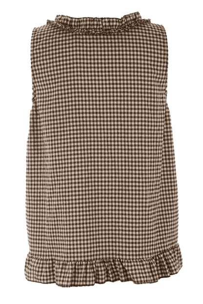 Sleeveless Gingham Top