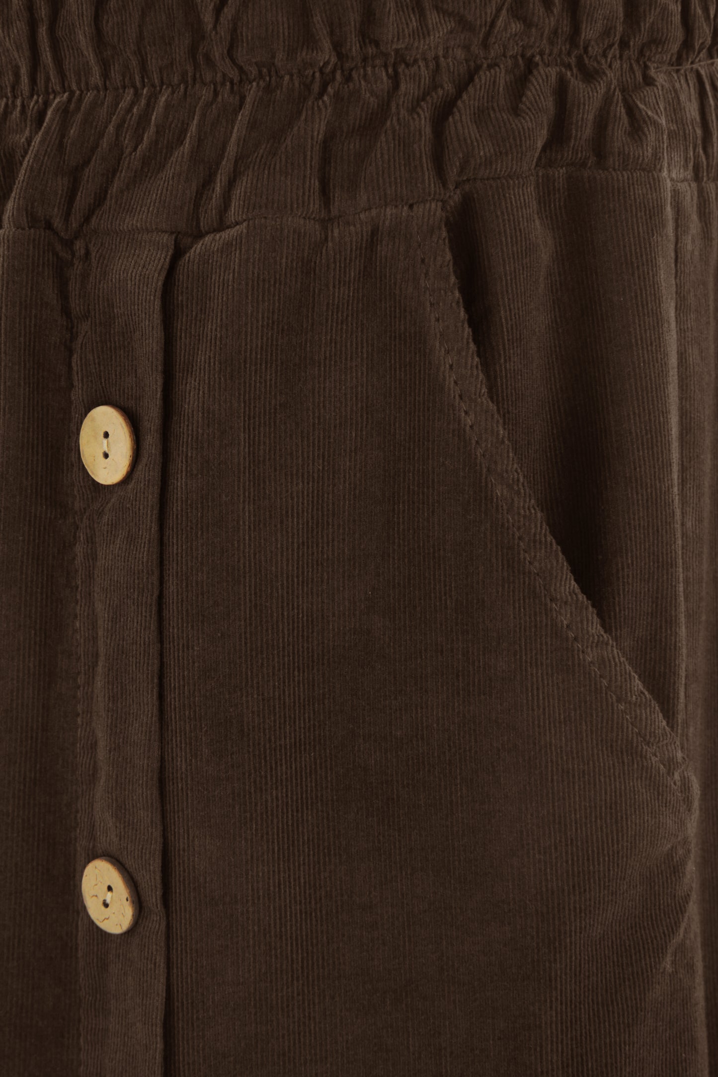 Side Button Detail Corduroy Trouser