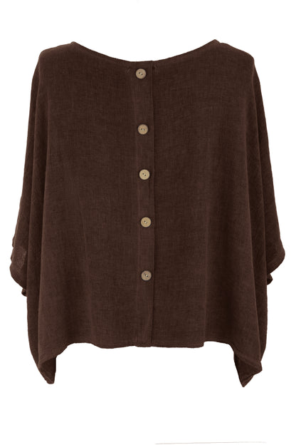 Button Detail Back Teabag Top