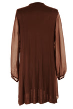 Load image into Gallery viewer, Frill Tassel Silk Blouse
