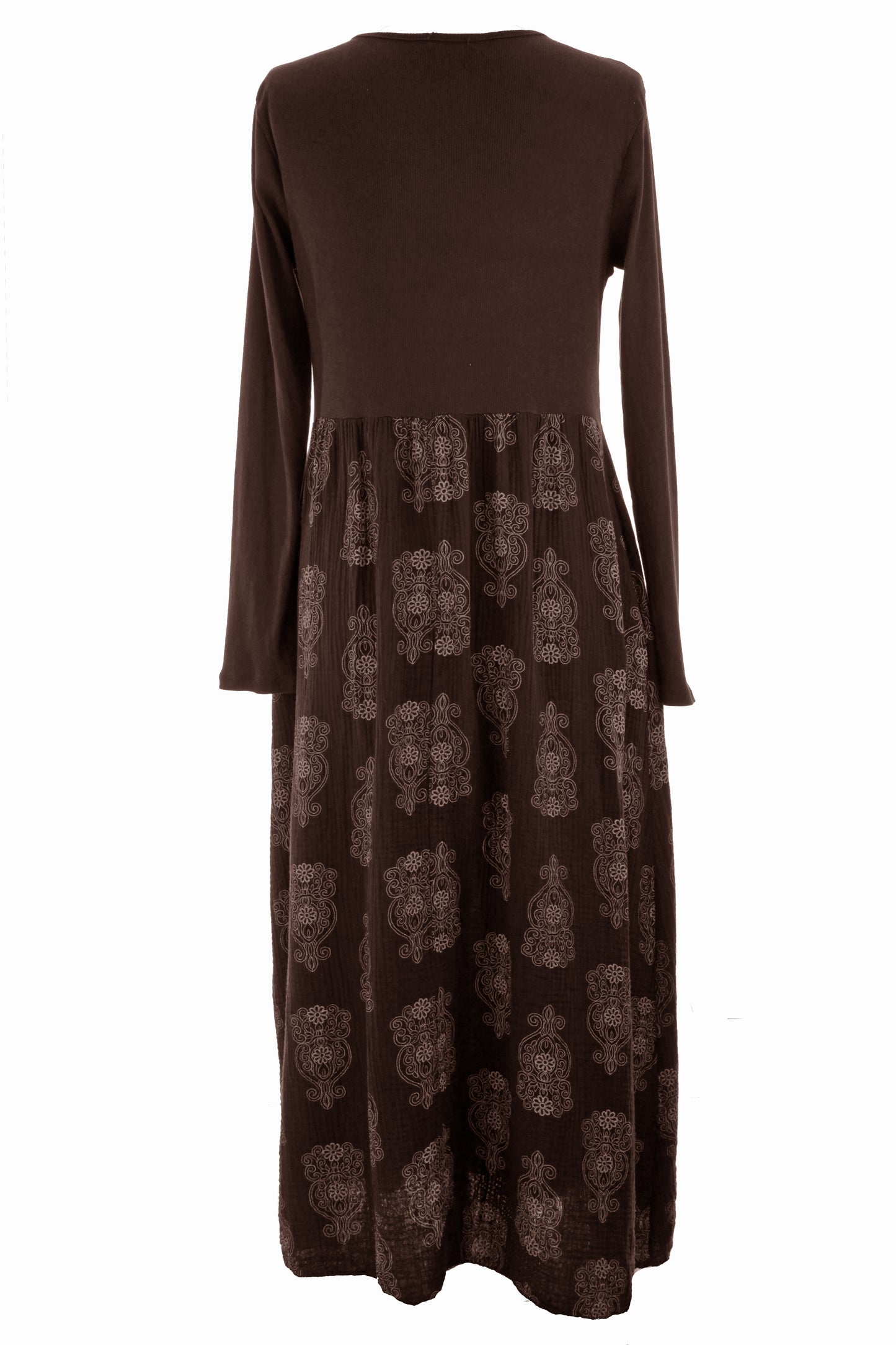 2 Pocket Mandala Print Midi Dress