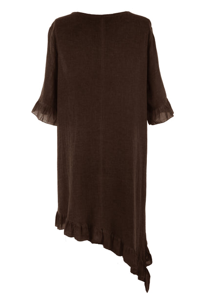 Diagonal Hem Teabag Dress
