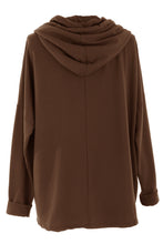 Load image into Gallery viewer, Satin Lined Cowl Neck Hooded Sweatshirt
