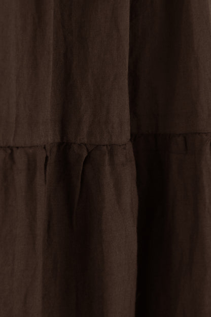 Tiered Midi Skirt with Belt