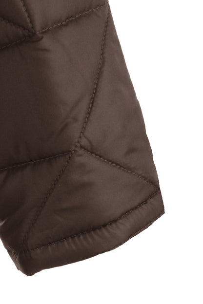Leopard Print Tie Hooded Quilted Coat