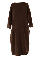 Load image into Gallery viewer, Frayed Detail Corduroy Dress
