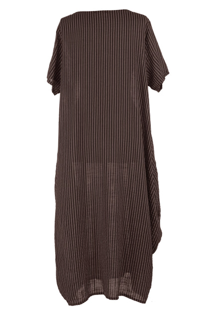 Stripe 2 Pocket Tulip Midi
