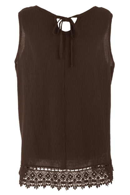 Crochet Trim Teabag Cotton Top