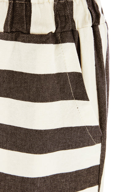 Woven Stripe Cotton Trouser