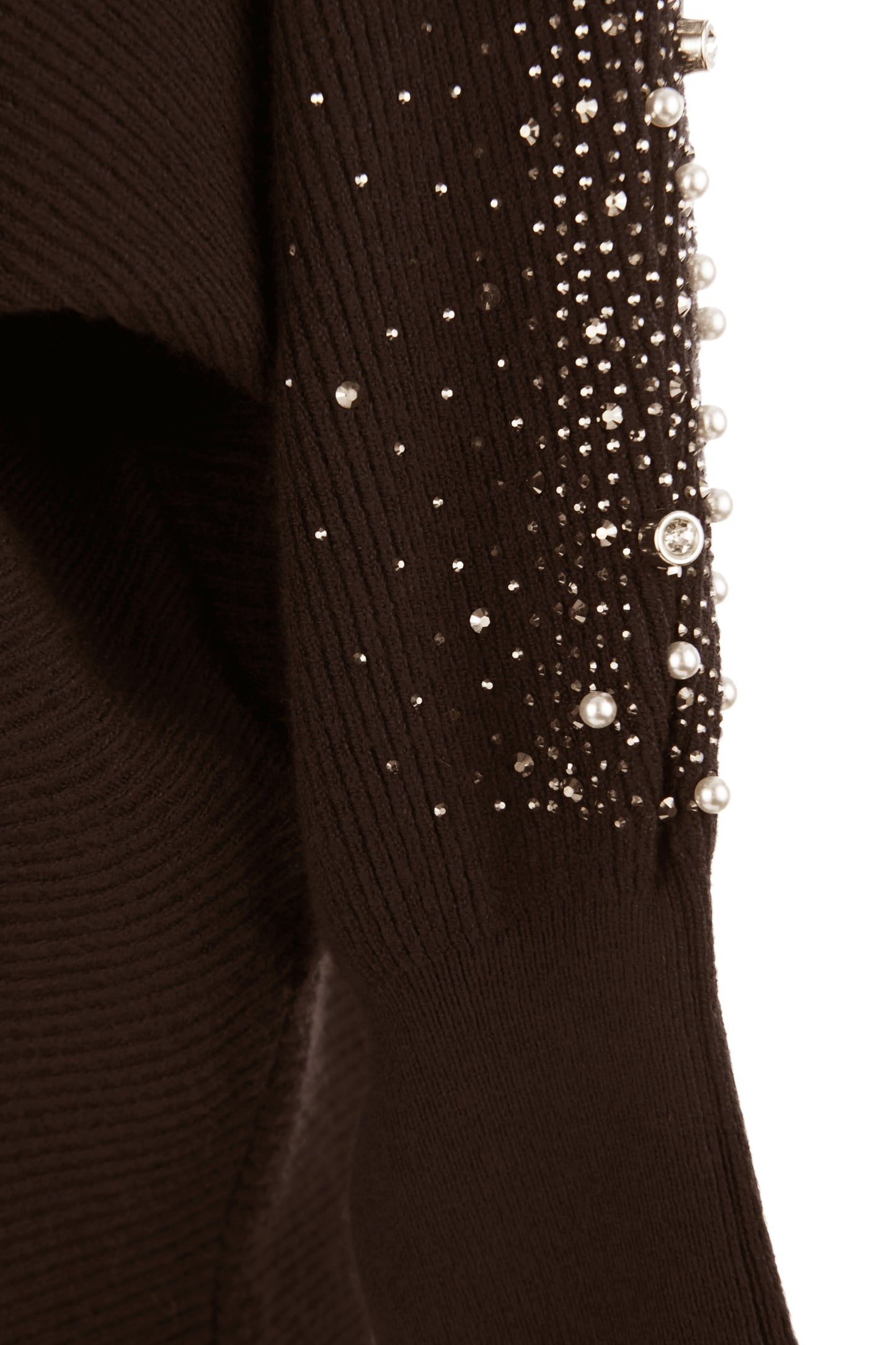 Pearl Diamante Sleeve Jumper