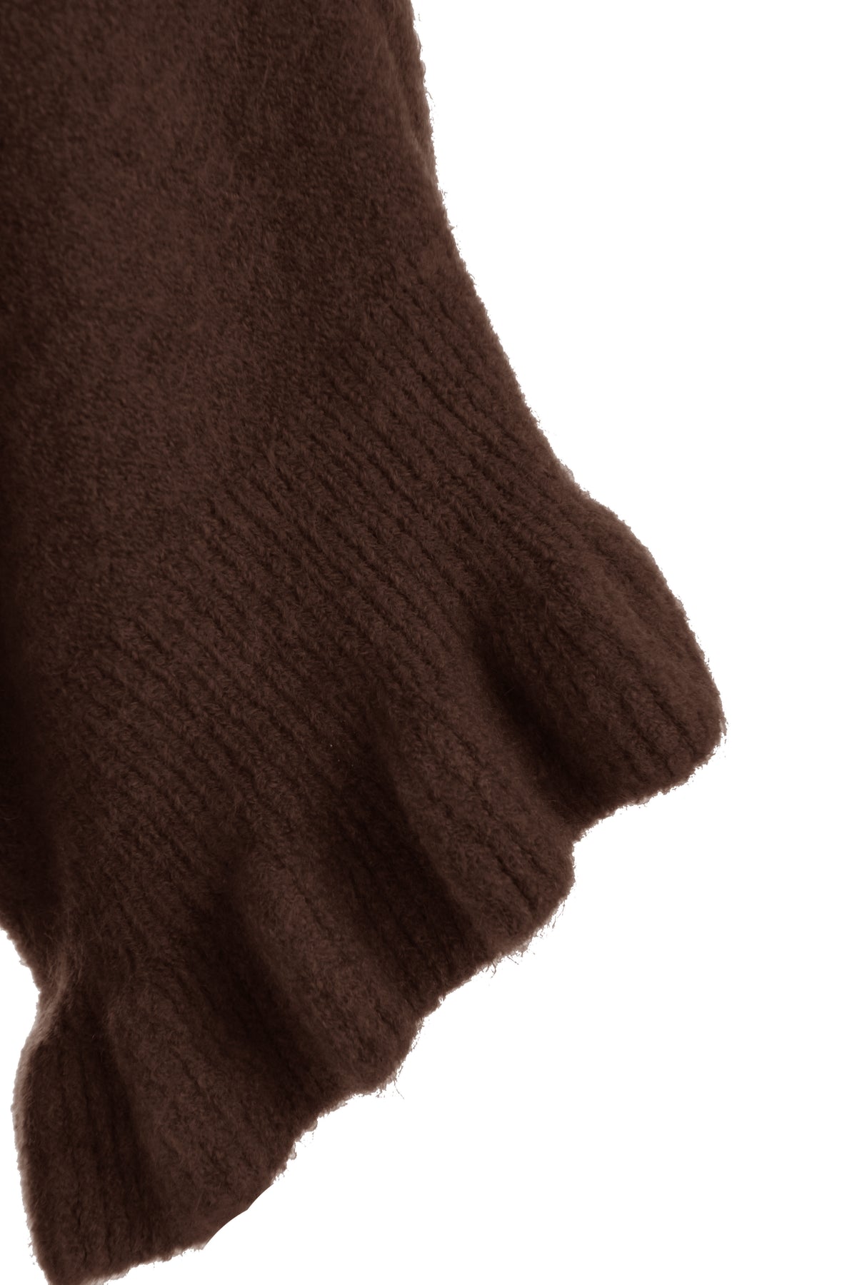 Frill Batwing Soft Knit Wool Jumper