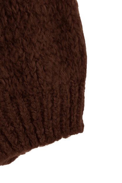 Lace Up Neck Wool Knit Jumper