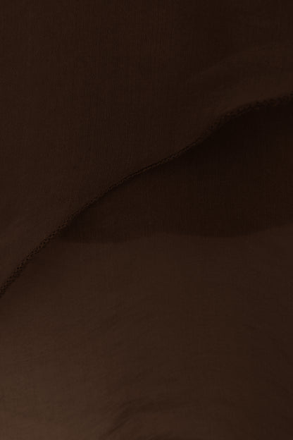 V Neck Crossover Hem Silk Blouse