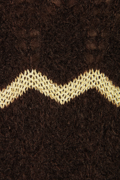 Lurex Scallop Eyelash Knit Jumper