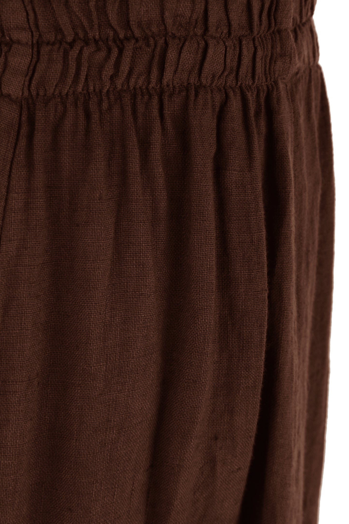 2 Slit Pocket Barrel Leg Linen Trouser