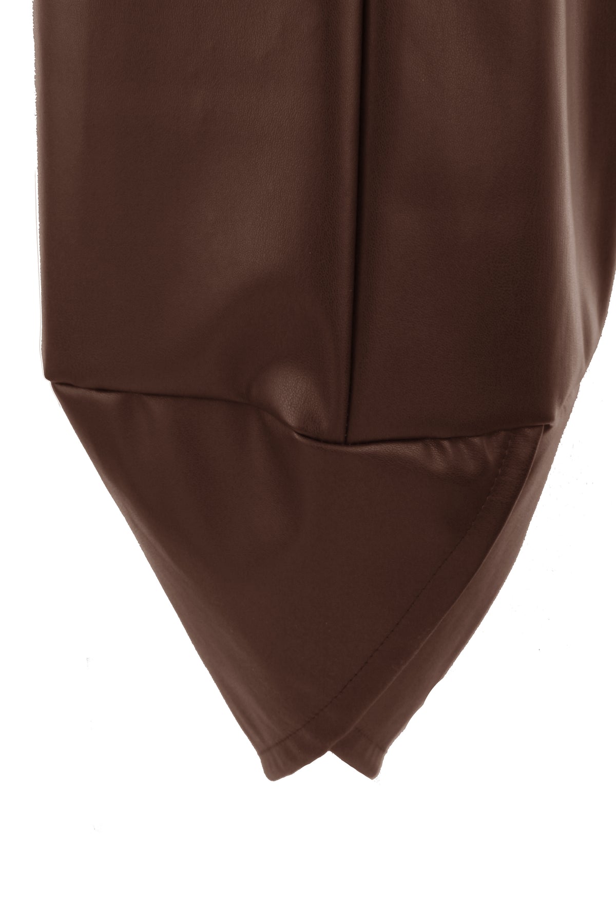 2 Pocket Tulip Ankle Barrel Leg PU Trouser