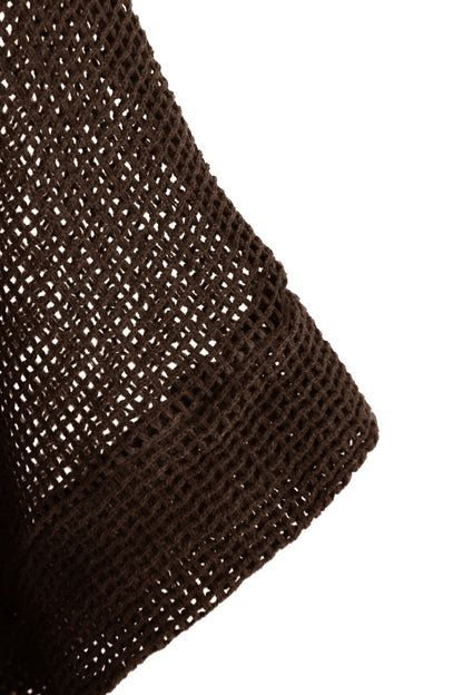 Tie Ruched Detail Mesh Top