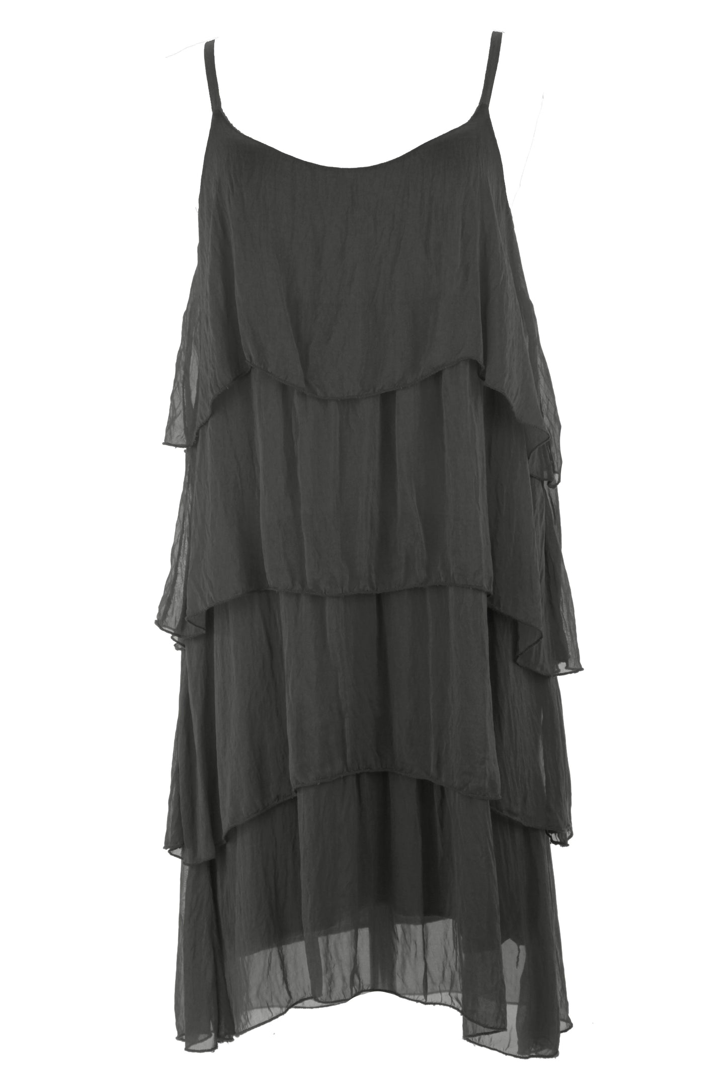 Ruffle Silk Dress