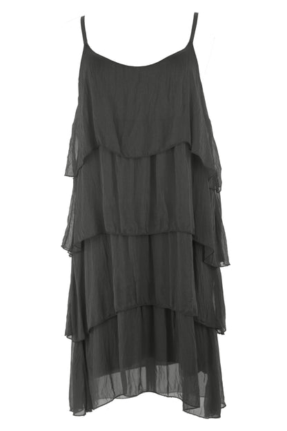 Ruffle Silk Dress