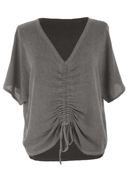 Ruched Front Teabag Top