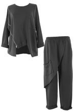 Load image into Gallery viewer, Zip Detail Sweatshirt Jogger Set
