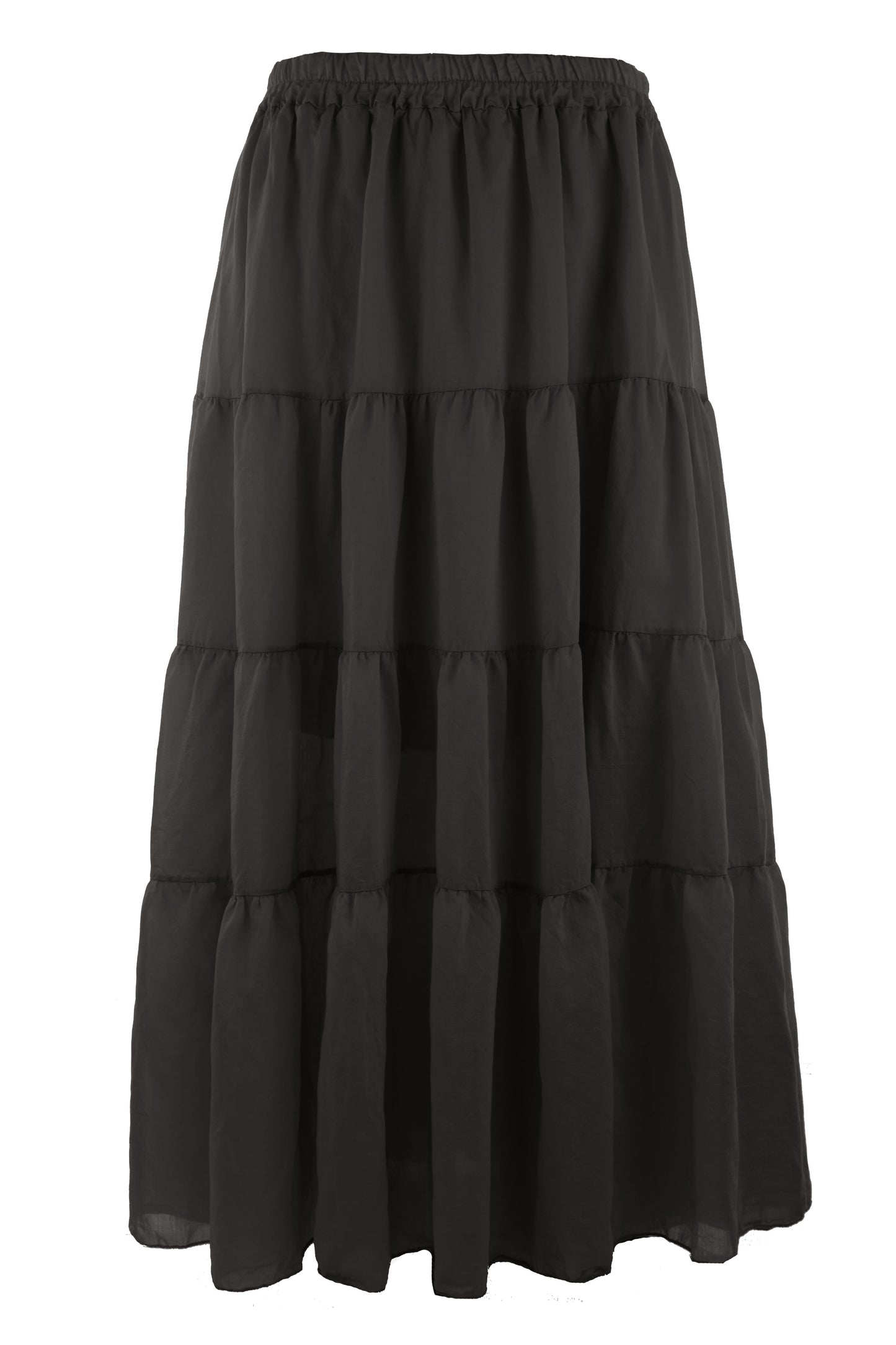 Tiered Silk Skirt