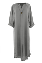 Load image into Gallery viewer, One Button Detail Midi Dress
