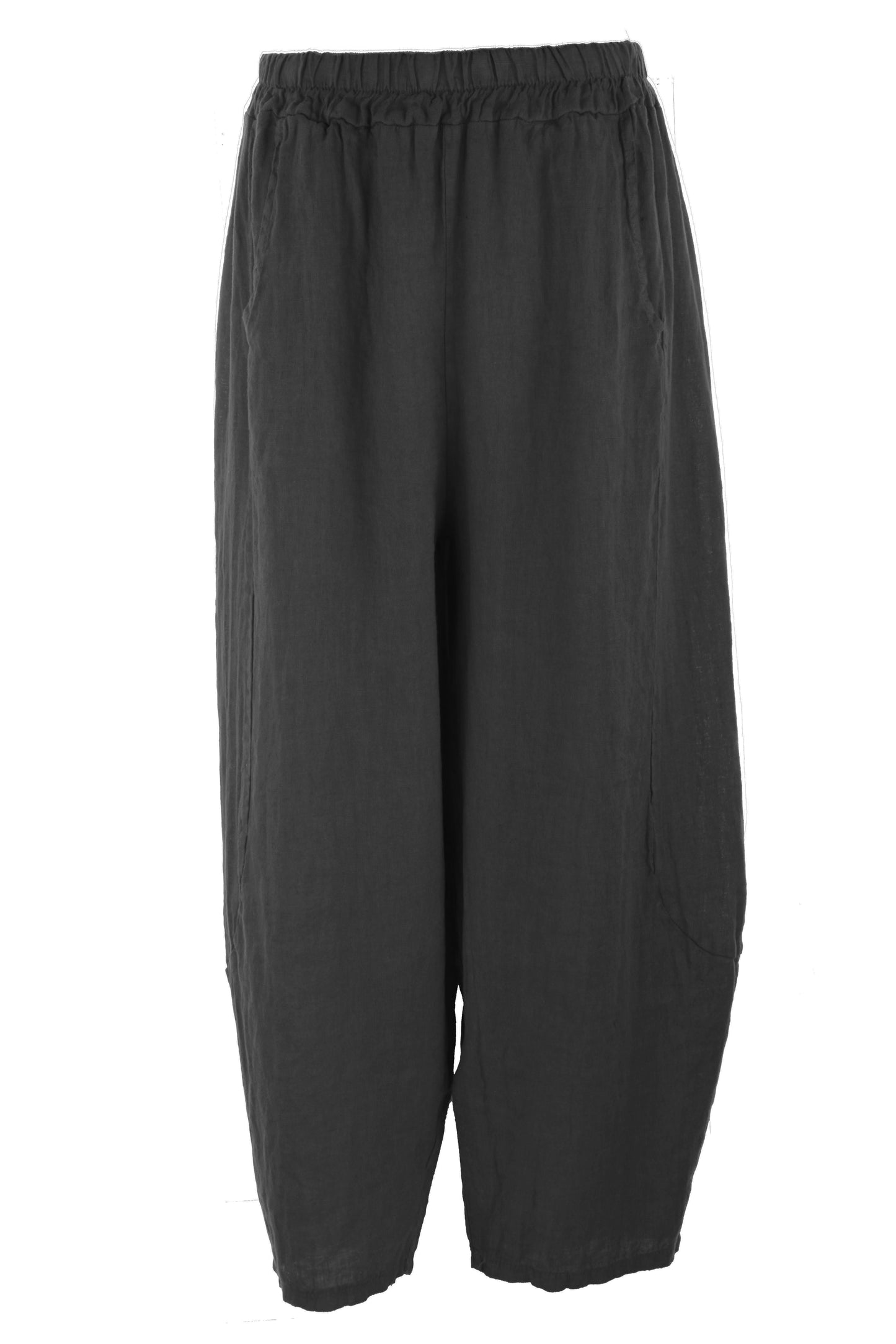 2 Pocket Barrel Leg Linen Trouser