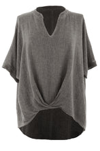 Load image into Gallery viewer, Twist Hem Teabag Linen Top
