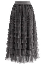 Load image into Gallery viewer, Rara Pleated Tulle Midi Skirt
