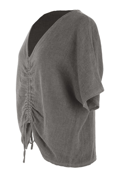 Ruched Front Teabag Top