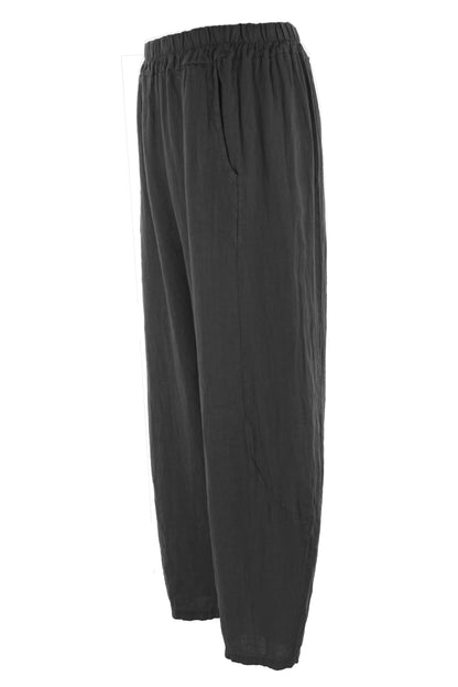 2 Pocket Barrel Leg Linen Trouser