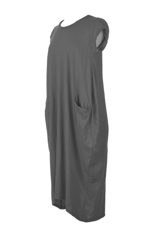 Cap Sleeve 2 Pocket Cotton Midi