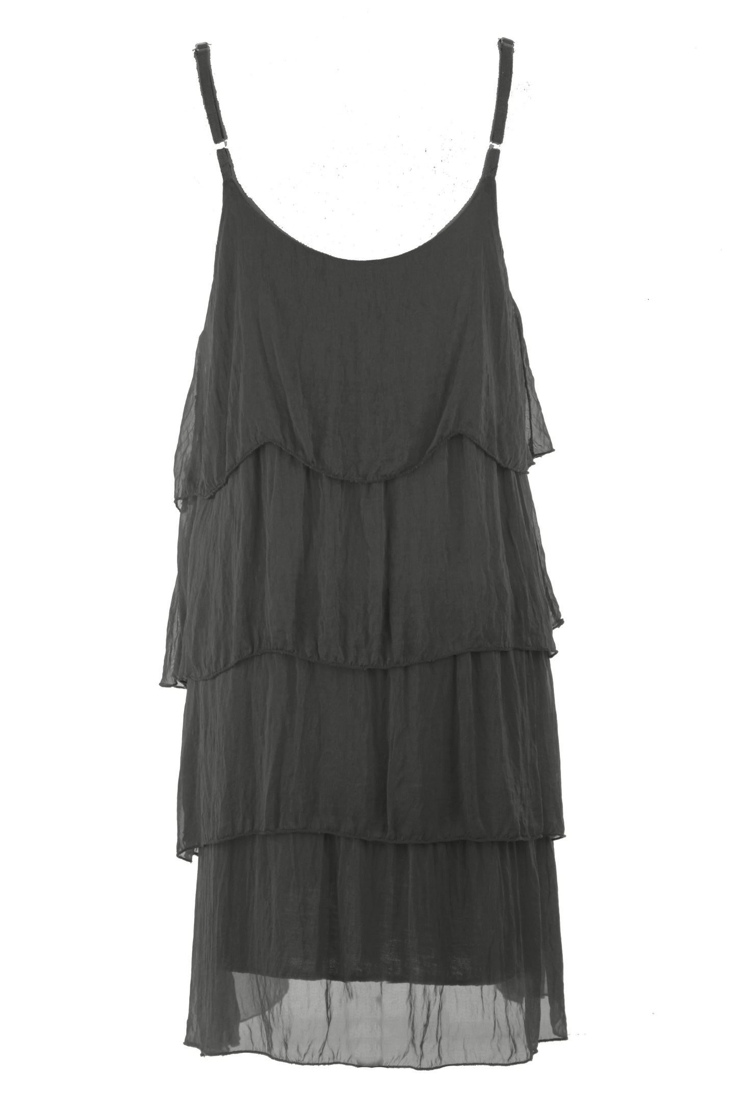 Ruffle Silk Dress