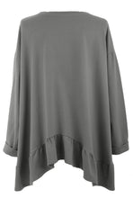 Load image into Gallery viewer, V Neck Frill Hem Jersey Top
