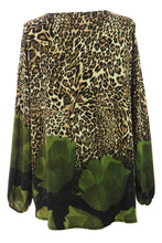 Load image into Gallery viewer, Leopard Floral Print Blouse
