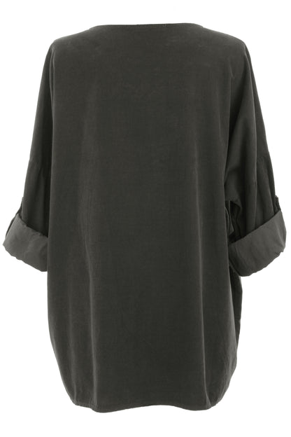 Button Detail 2 Pocket Corduroy Top