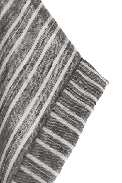 Stripe Print Collar Midi