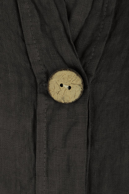 Sleeveless Button Detail Linen Top