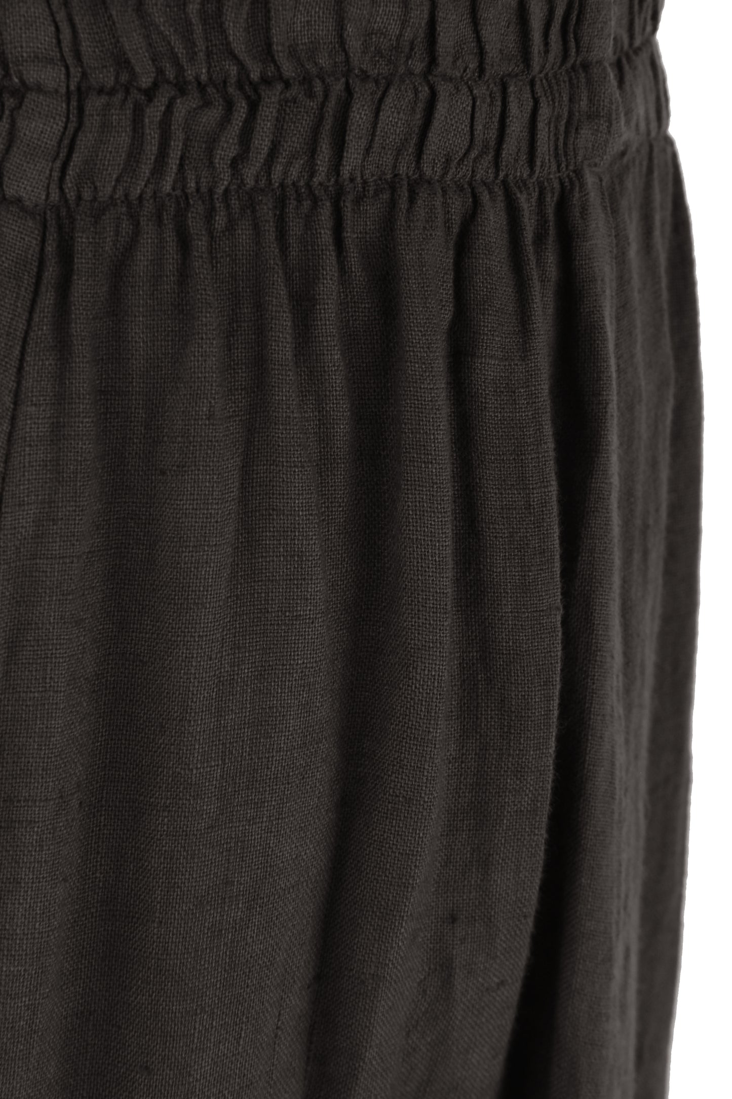 2 Slit Pocket Barrel Leg Linen Trouser