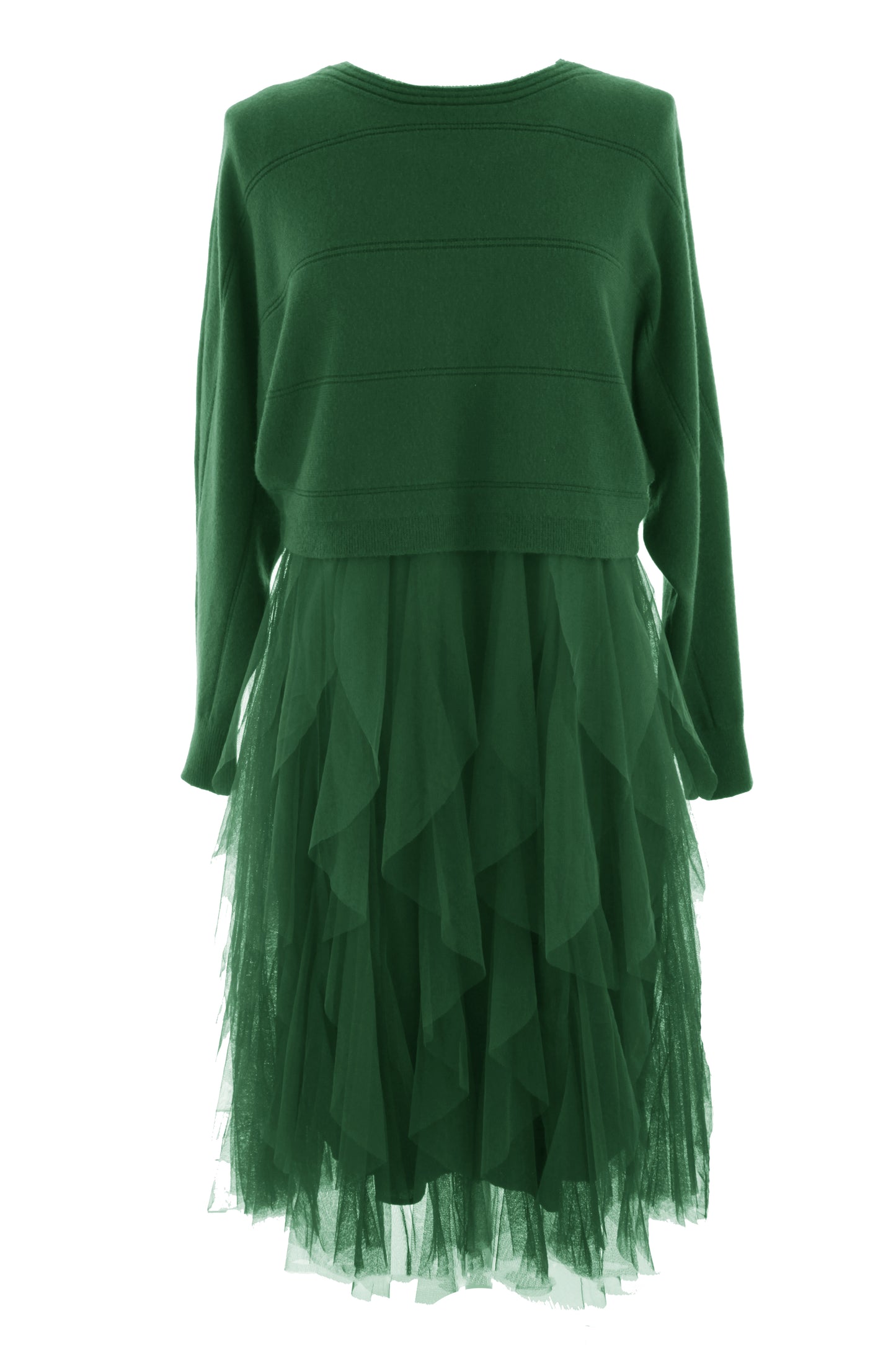 2 Piece Knit Jumper Ruffle Dress