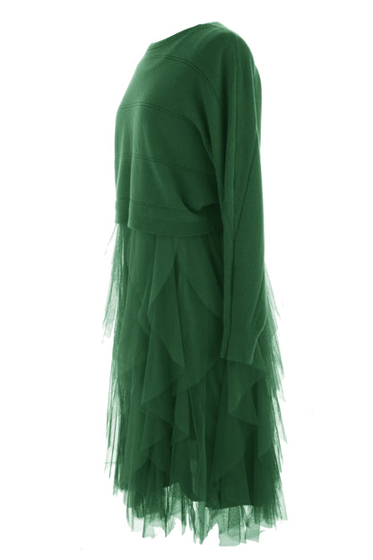 2 Piece Knit Jumper Ruffle Dress