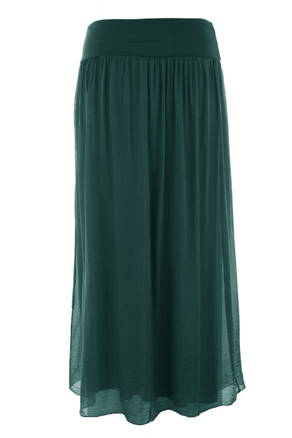 Silk Midi Skirt