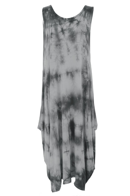 Sleeveless Tie Dye Midi Dress