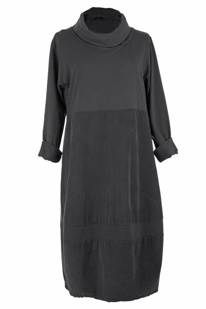 Cowl Corduroy Panel Midi