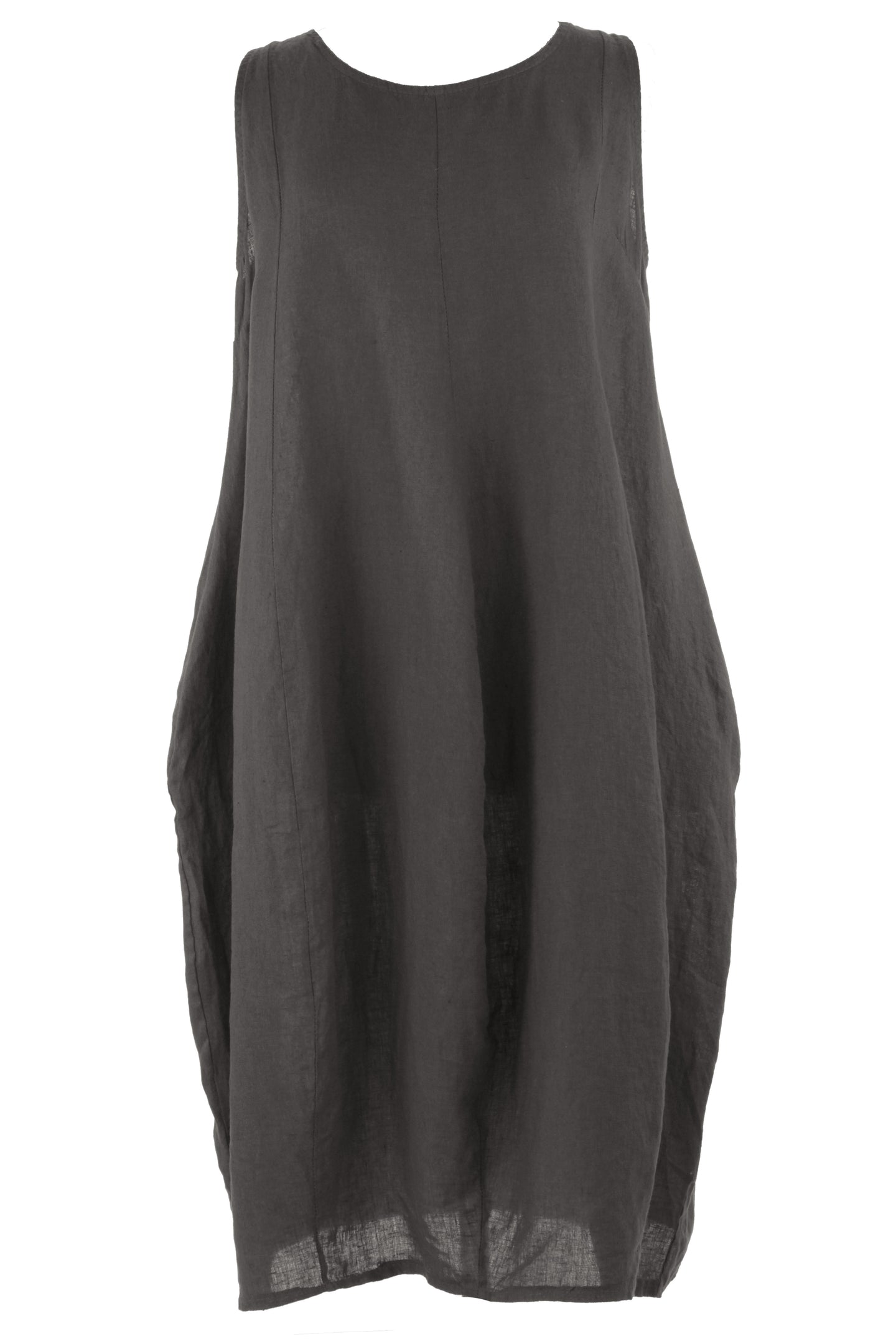 Sleeveless 2 Pocket Linen Dress