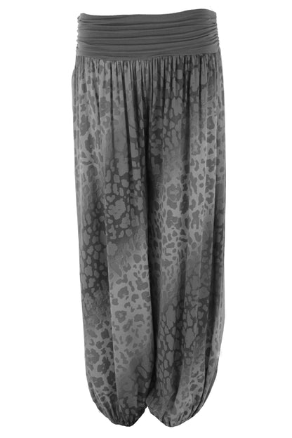 Abstract Leopard Print Harem Trouser