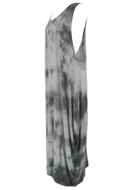 Sleeveless Tie Dye Midi Dress