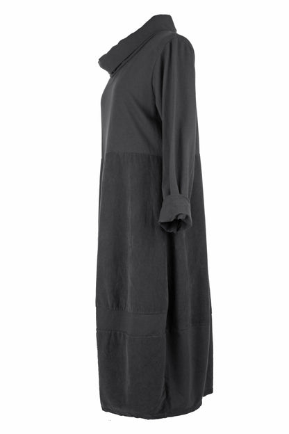 Cowl Corduroy Panel Midi