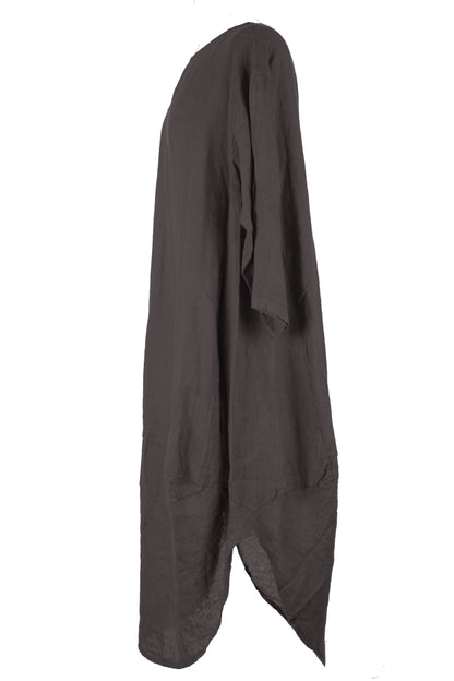 2 Pocket Cocoon Linen Midi